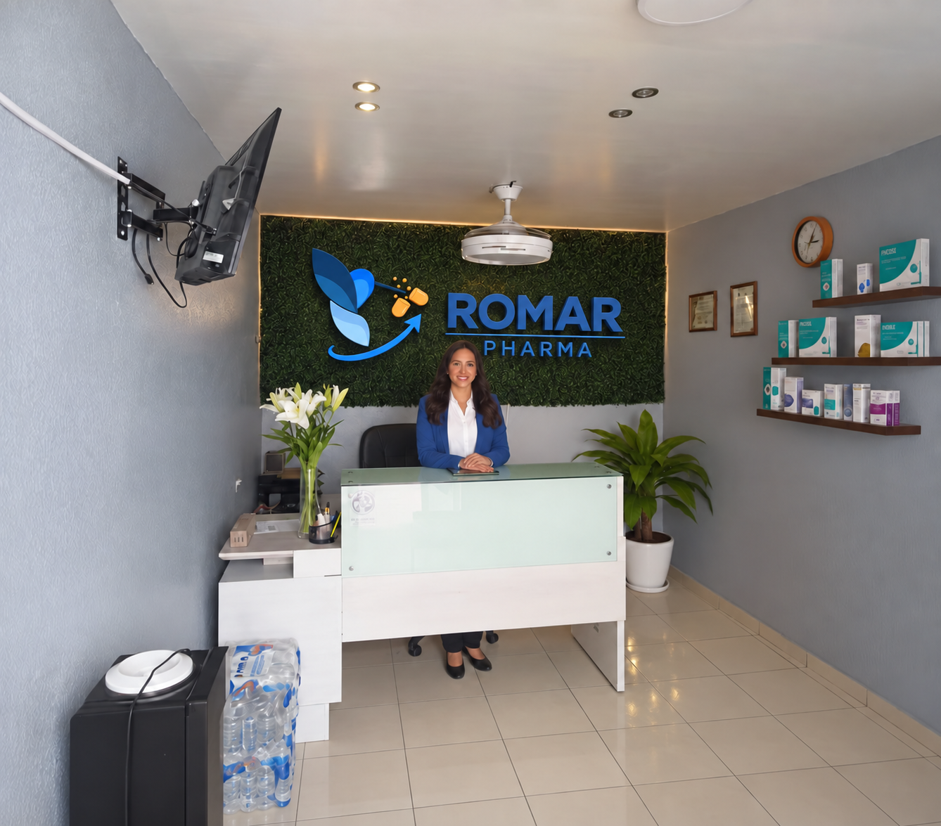 Recepción corporativa de ROMAR PHARMA